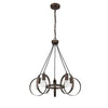 Lighting IRONCLAD Industrial 5 Light Rubbed Bronze Ceiling Pendant 23’’ Wide CHL-CH2D127RB23-DP5