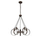 Lighting IRONCLAD Industrial 5 Light Rubbed Bronze Ceiling Pendant 23’’ Wide CHL-CH2D127RB23-DP5