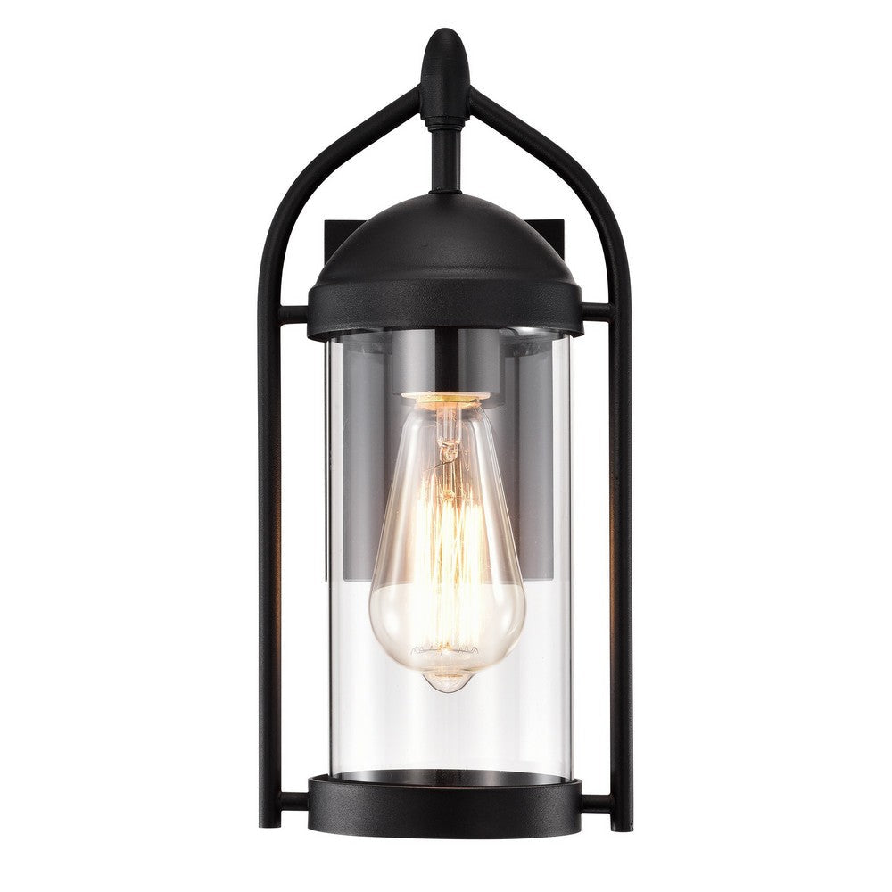 Chloe Lighting Hollis Transitional 1 Light Textured Black Outdoor Wall Sconce 13’’ Height CHL-CH2D211BK13-OD1