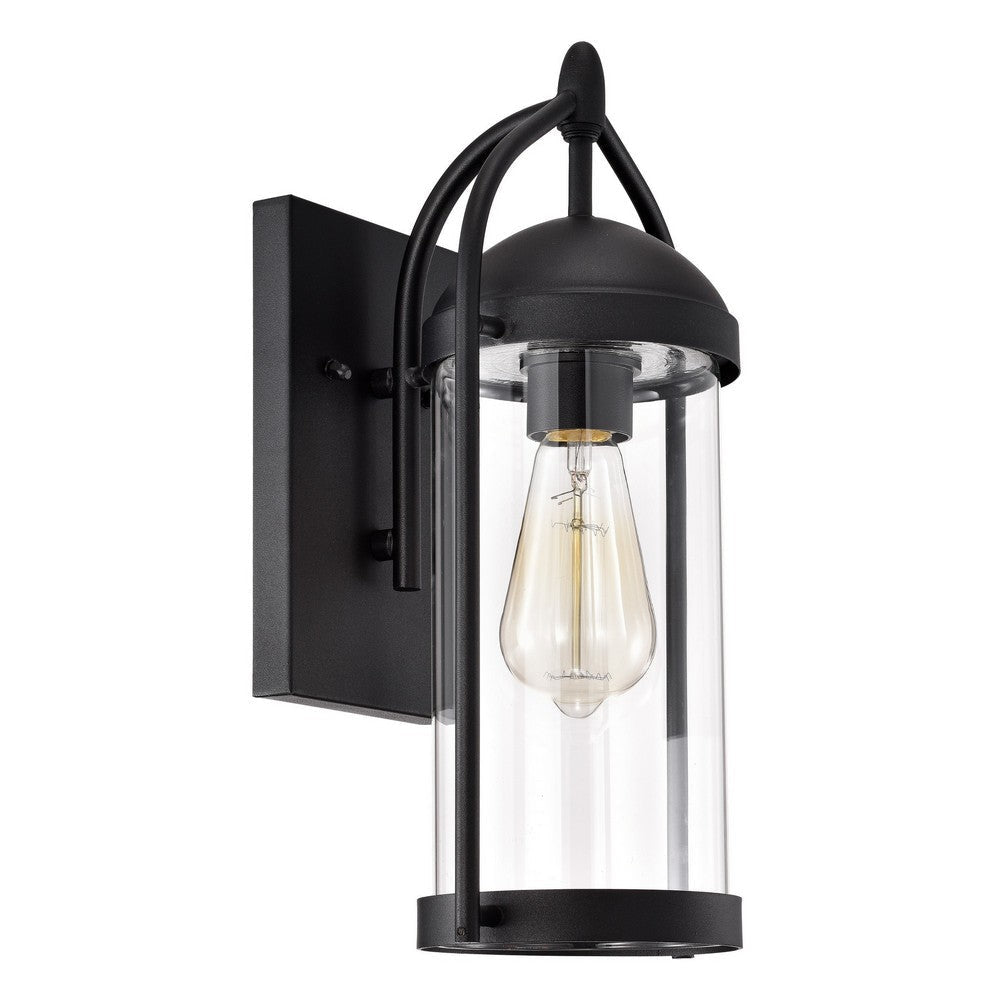 Chloe Lighting Hollis Transitional 1 Light Textured Black Outdoor Wall Sconce 15’’ Height CHL-CH2D211BK15-OD1