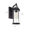 Chloe Lighting Hollis Transitional 1 Light Textured Black Outdoor Wall Sconce 15’’ Height CHL-CH2D211BK15-OD1