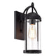 Chloe Lighting Hollis Transitional 1 Light Textured Black Outdoor Wall Sconce 15" Height