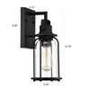Chloe Lighting Clarke Transitional 1 Light Textured Black Outdoor Wall Sconce 13’’ Height CHL-CH2D212BK13-OD1