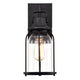 Chloe Lighting Clarke Transitional 1 Light Textured Black Outdoor Wall Sconce 15’’ Height CHL-CH2D212BK15-OD1