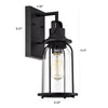 Chloe Lighting Clarke Transitional 1 Light Textured Black Outdoor Wall Sconce 15’’ Height CHL-CH2D212BK15-OD1