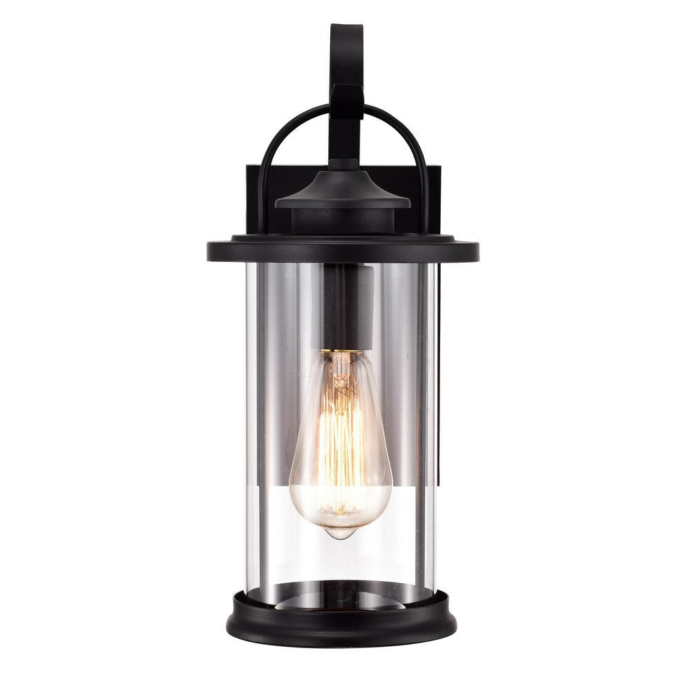 Chloe Lighting Ainsley Transitional 1 Light Textured Black Outdoor Wall Sconce 15’’ Height CHL-CH2D213BK15-OD1