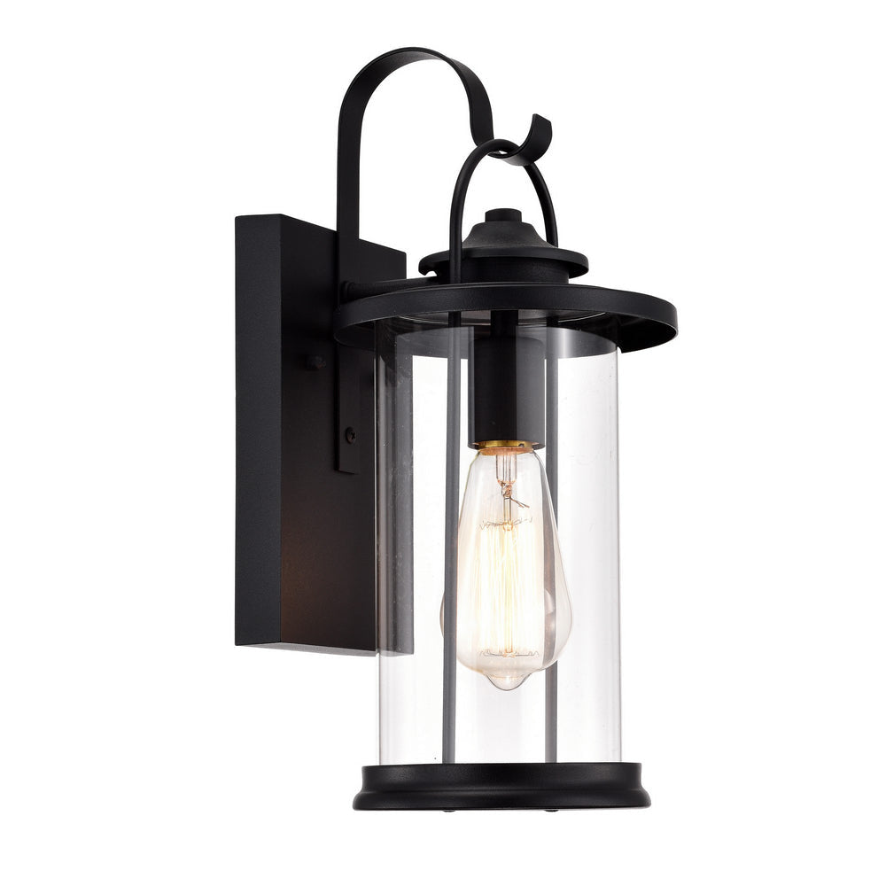 Chloe Lighting Ainsley Transitional 1 Light Textured Black Outdoor Wall Sconce 15" Height