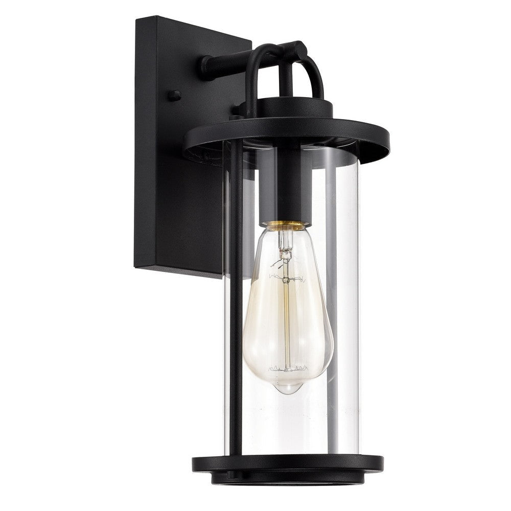 Chloe Lighting Landry Transitional 1 Light Textured Black Outdoor Wall Sconce 13’’ Height CHL-CH2D214BK13-OD1