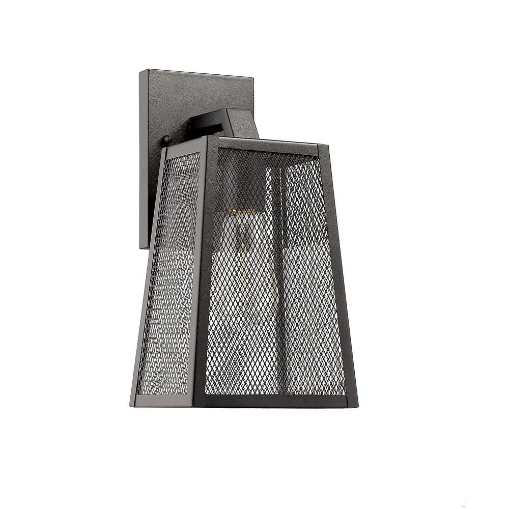 Lighting EMERSON Industrial 1 Light Textured Black Outdoor Wall Sconce 12’’ Tall CHL-CH2D286BK12-OD1
