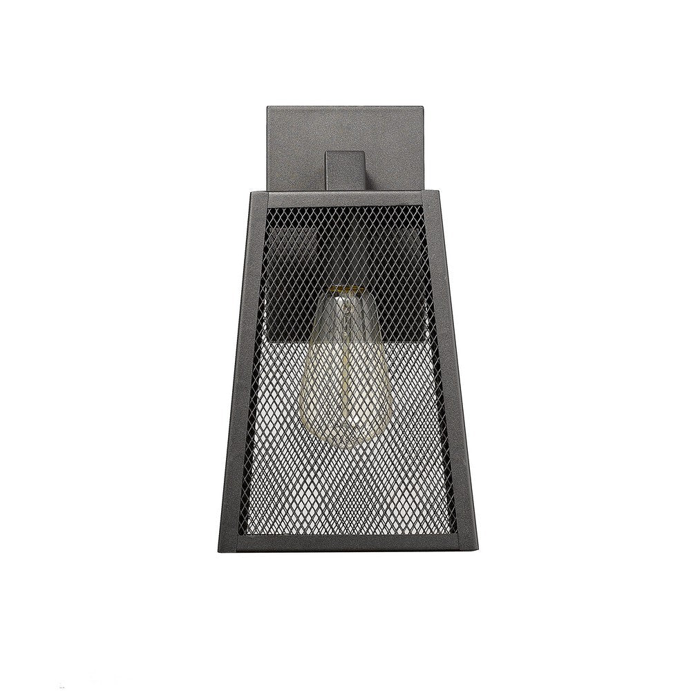 Lighting EMERSON Industrial 1 Light Textured Black Outdoor Wall Sconce 12’’ Tall CHL-CH2D286BK12-OD1