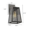 Lighting EMERSON Industrial 1 Light Textured Black Outdoor Wall Sconce 12’’ Tall CHL-CH2D286BK12-OD1