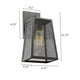Lighting EMERSON Industrial 1 Light Textured Black Outdoor Wall Sconce 12’’ Tall CHL-CH2D286BK12-OD1