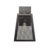 Lighting EMERSON Industrial 1 Light Textured Black Outdoor Wall Sconce 15’’ Tall CHL-CH2D286BK15-OD1