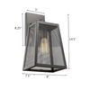 Lighting EMERSON Industrial 1 Light Textured Black Outdoor Wall Sconce 15’’ Tall CHL-CH2D286BK15-OD1