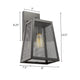 Lighting EMERSON Industrial 1 Light Textured Black Outdoor Wall Sconce 15’’ Tall CHL-CH2D286BK15-OD1