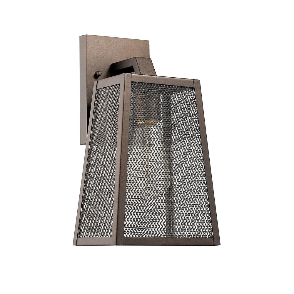 Lighting EMERSON Industrial 1 Light Rubbed Bronze Outdoor Wall Sconce 12’’ Tall CHL-CH2D286RB12-OD1