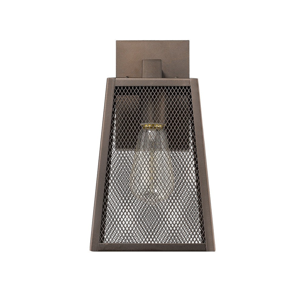 Lighting EMERSON Industrial 1 Light Rubbed Bronze Outdoor Wall Sconce 12’’ Tall CHL-CH2D286RB12-OD1