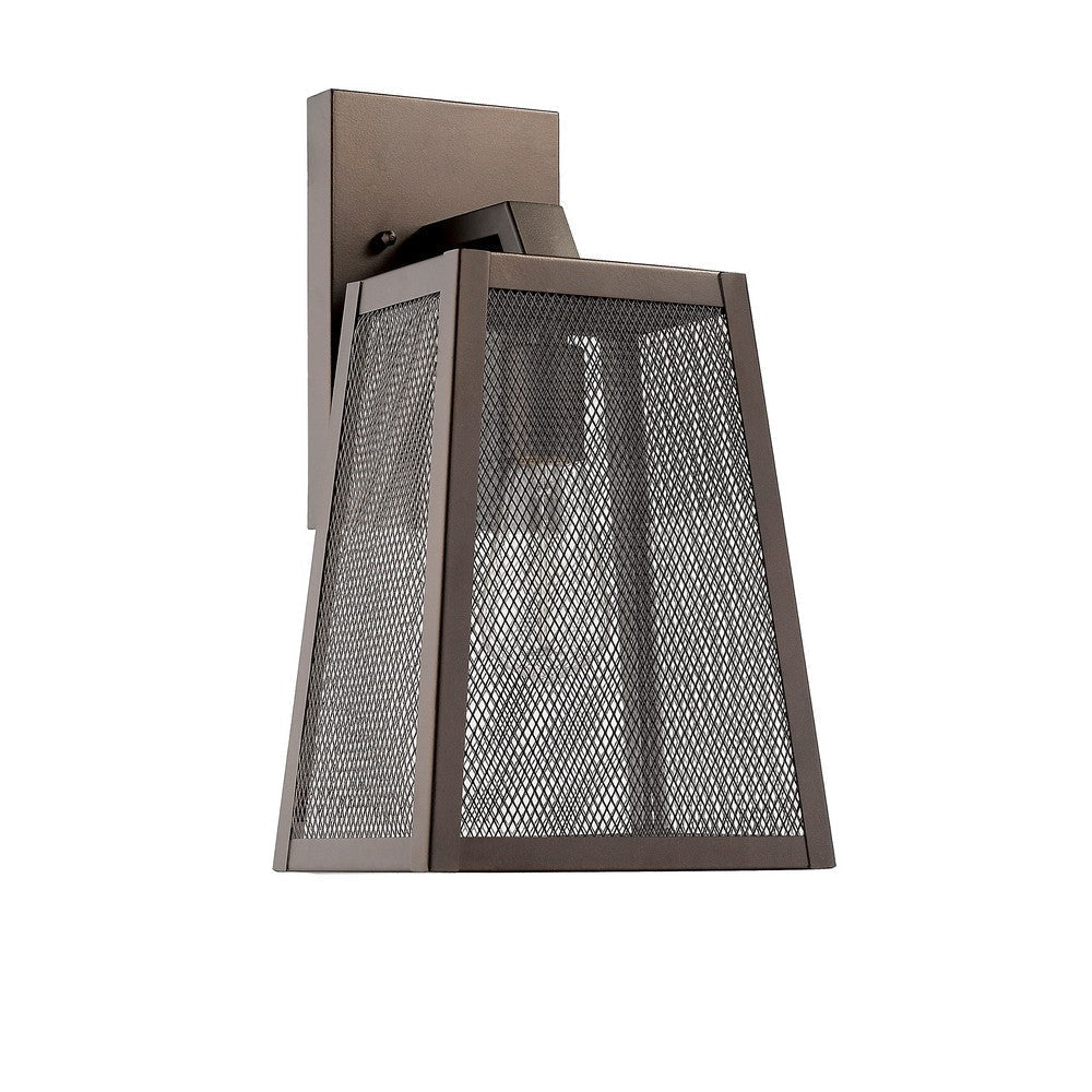Lighting EMERSON Industrial 1 Light Rubbed Bronze Outdoor Wall Sconce 15’’ Tall CHL-CH2D286RB15-OD1