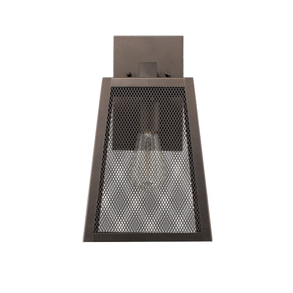 Lighting EMERSON Industrial 1 Light Rubbed Bronze Outdoor Wall Sconce 15’’ Tall CHL-CH2D286RB15-OD1