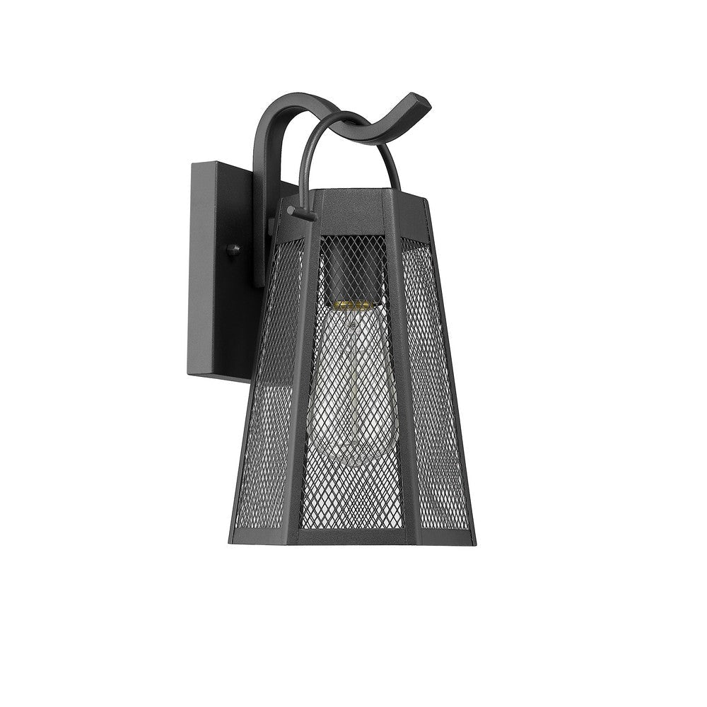 Lighting HARPER Industrial 1 Light Textured Black Outdoor Wall Sconce 12’’ Tall CHL-CH2D288BK12-OD1