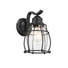 Lighting CHARLOTTE Industrial 1 Light Textured Black Outdoor Wall Sconce 10’’ Tall CHL-CH2D291BK10-OD1