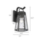 Lighting ALEXA Industrial 1 Light Textured Black Outdoor Wall Sconce 12’’ Tall CHL-CH2D294BK12-OD1