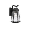 Lighting ALEXA Industrial 1 Light Textured Black Outdoor Wall Sconce 12" Tall