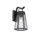 Lighting ALEXA Industrial 1 Light Textured Black Outdoor Wall Sconce 12" Tall