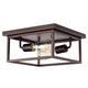 Chloe Lighting Ironclad Industrial 2 Light Oil Rubbed Bronze Ceiling Flush Fixture 11’’ Wide CHL-CH2D325RB12-CF2