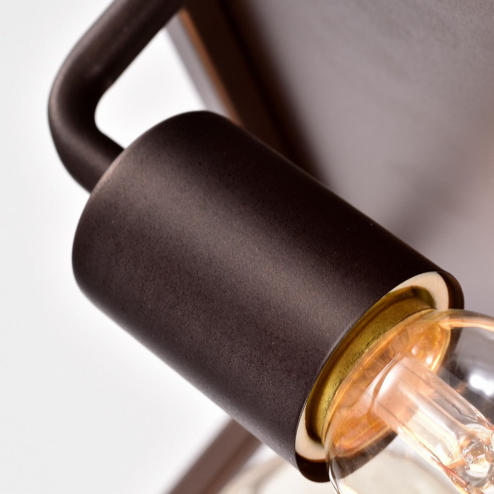 Chloe Lighting Ironclad Industrial 2 Light Oil Rubbed Bronze Ceiling Flush Fixture 11’’ Wide CHL-CH2D325RB12-CF2