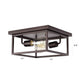Chloe Lighting Ironclad Industrial 2 Light Oil Rubbed Bronze Ceiling Flush Fixture 11’’ Wide CHL-CH2D325RB12-CF2