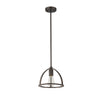Lighting IRONCLAD Industrial 1 Light Rubbed Bronze Mini Ceiling Pendant 9’’ Wide CHL-CH2D503RB09-DP1