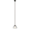 Lighting IRONCLAD Industrial 1 Light Rubbed Bronze Mini Ceiling Pendant 9’’ Wide CHL-CH2D503RB09-DP1