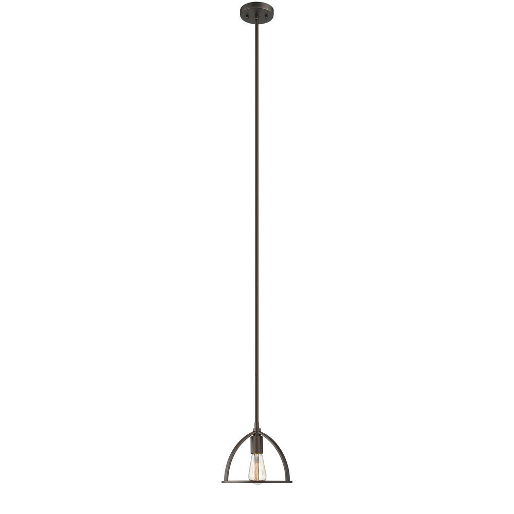 Lighting IRONCLAD Industrial 1 Light Rubbed Bronze Mini Ceiling Pendant 9’’ Wide CHL-CH2D503RB09-DP1