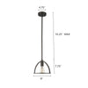 Lighting IRONCLAD Industrial 1 Light Rubbed Bronze Mini Ceiling Pendant 9’’ Wide CHL-CH2D503RB09-DP1
