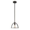 Lighting IRONCLAD Industrial 1 Light Rubbed Bronze Mini Ceiling Pendant 9" Wide