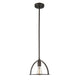 Lighting IRONCLAD Industrial 1 Light Rubbed Bronze Mini Ceiling Pendant 9" Wide