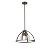 Lighting IRONCLAD Industrial 3 Light Rubbed Bronze Ceiling Pendant 16’’ Wide CHL-CH2D503RB16-DP3