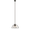Lighting IRONCLAD Industrial 3 Light Rubbed Bronze Ceiling Pendant 16’’ Wide CHL-CH2D503RB16-DP3