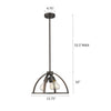 Lighting IRONCLAD Industrial 3 Light Rubbed Bronze Ceiling Pendant 16’’ Wide CHL-CH2D503RB16-DP3
