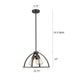 Lighting IRONCLAD Industrial 3 Light Rubbed Bronze Ceiling Pendant 16’’ Wide CHL-CH2D503RB16-DP3