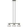Lighting IRONCLAD Industrial 3 Light Rubbed Bronze Island Pendant 35’’ Wide CHL-CH2D503RB35-IL3