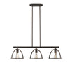 Lighting IRONCLAD Industrial 3 Light  Rubbed Bronze Island Pendant 35" Wide