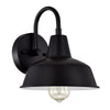 Chloe Lighting Ironclad Industrial 1 Light Textured Black Indoor Wall Sconce 9’’ Wide CHL-CH2D701BK09-WS1