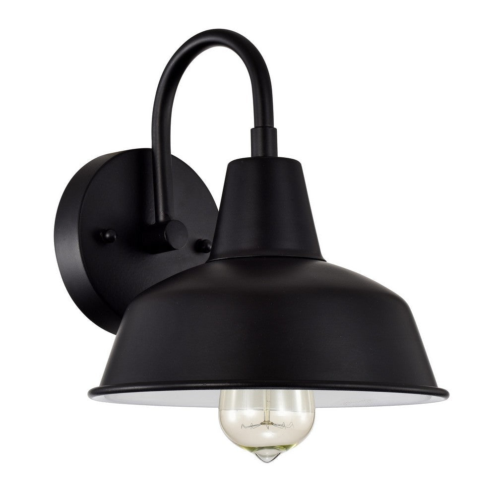 Chloe Lighting Ironclad Industrial 1 Light Textured Black Indoor Wall Sconce 9’’ Wide CHL-CH2D701BK09-WS1
