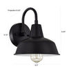 Chloe Lighting Ironclad Industrial 1 Light Textured Black Indoor Wall Sconce 9’’ Wide CHL-CH2D701BK09-WS1