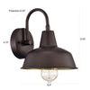 Ironclad Industrial 1 Light Oil Rubbed Bronze Indoor Wall Sconce 9’’ Wide CHL-CH2D701LB09-WS1