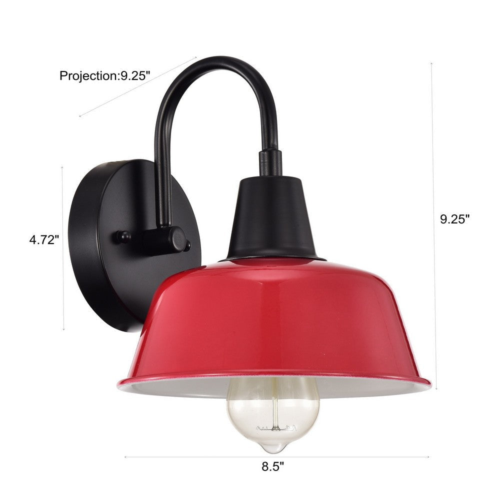 Chloe Lighting Ironclad Industrial 1 Light Matte Black Indoor Wall Sconce 9’’ Wide CHL-CH2D701RD09-WS1