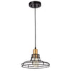 Gianna Transitional 1 Light Black And Burnished Brass Mini Pendant Ceiling Fixture 10’’ Wide CHL-CH2D804BB10-DP1