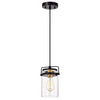 Chloe Lighting Nova Transitional 1 Light Textured Black Mini Pendant Ceiling Fixture 6’’ Wide CHL-CH2D805BK06-DP1